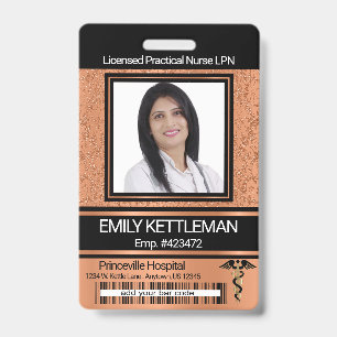 Medical Field Photo Badge - Orange
