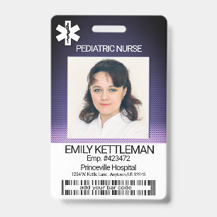 Medical Field Photo Badge - Pediatric Nurse