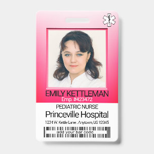 Medical Field Photo - Nurse - Pink Badge