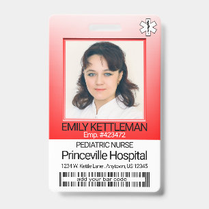 Medical Field Photo - Nurse - Red Badge