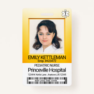 Medical Field Photo - Nurse - Yellow Badge