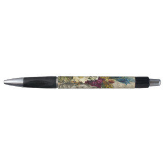 medical floral brain anatomy poster pen