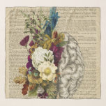 medical floral brain anatomy poster scarf<br><div class="desc">flowers,  flower,  roses,  rose,  page,  book,  dictionary,  directory,  brain,  white,  human,  vintage,  anatomy,  health,  medical,  science,  biology,  engraving,  black,  old,  graphic,  etching,  antique,  line,  body,  engraved,  head,  education,  mind,  side,  intelligence,  nervous,  monochrome,  person,  symbol,  3d,  style,  light,  brown,  retro,  sketch,  colour,  doctor,  nurse,  clinic</div>