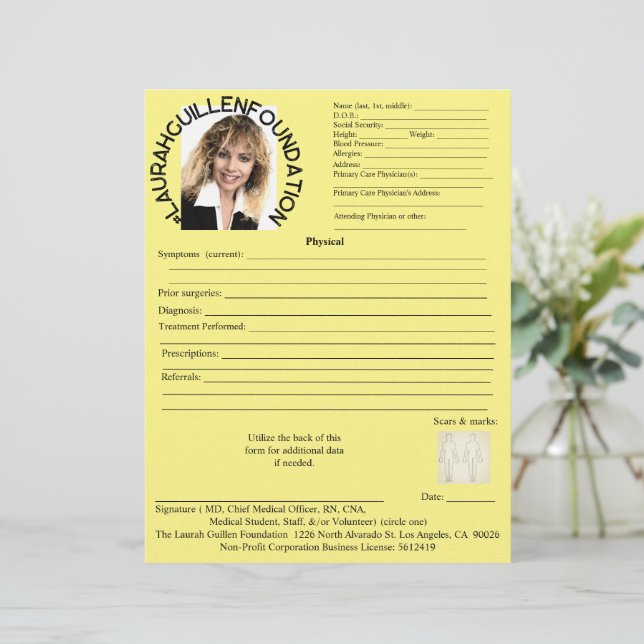 Medical Form (Standing Front)