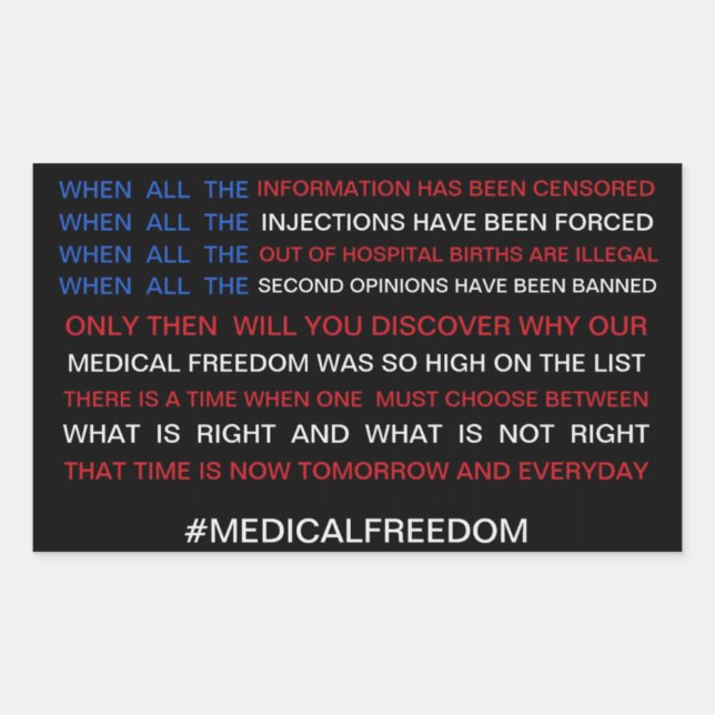 Medical freedom sticker (Front)