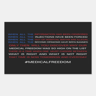 Medical freedom sticker