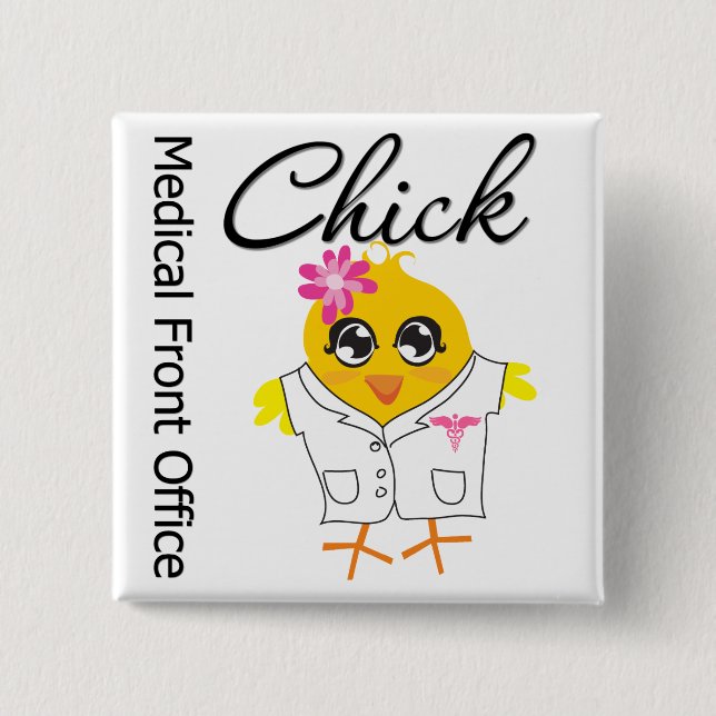 Medical Front Office 2 Inch Square Button (Front)