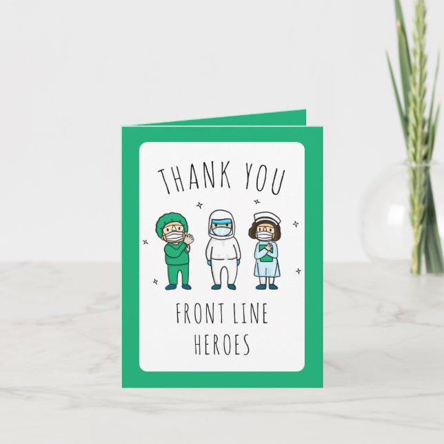 Medical Frontline Heroes Thank You Cards (Front)