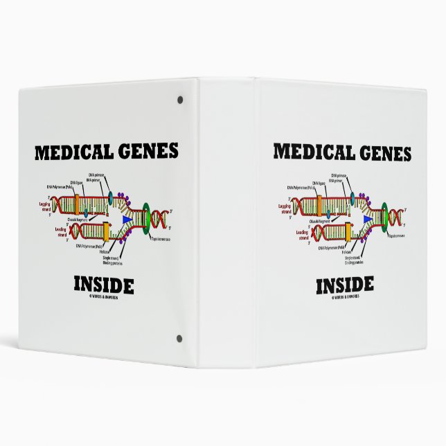 Medical Genes Inside DNA Replication Genetics Binder (Background)