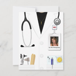Medical Graduation Party Woman Invitation