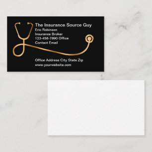 Medical Health Insurance Broker  Business Card