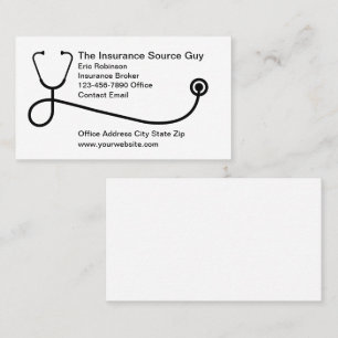 Medical Health Insurance Broker  Business Card