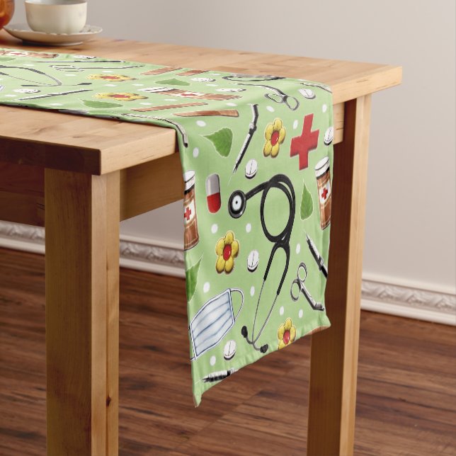 Medical Healthcare Decor Short Table Runner (In Situ)