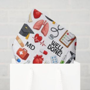 🎓 Medical & healthcare Graduate Celebration Tissue Paper