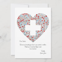 Medical Heart Nurse Appreciation Card