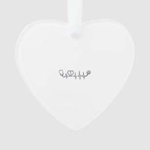 Medical Heartbeat Stethoscope Vector Shirt Design_ Ornament