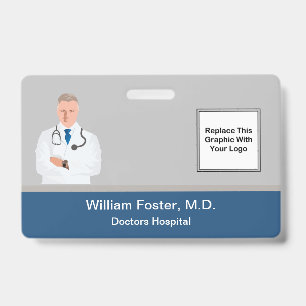Medical Hospital Staff Photo Template Design Badge