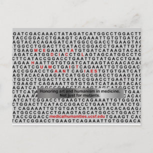 Medical Humanism DNA Postcard