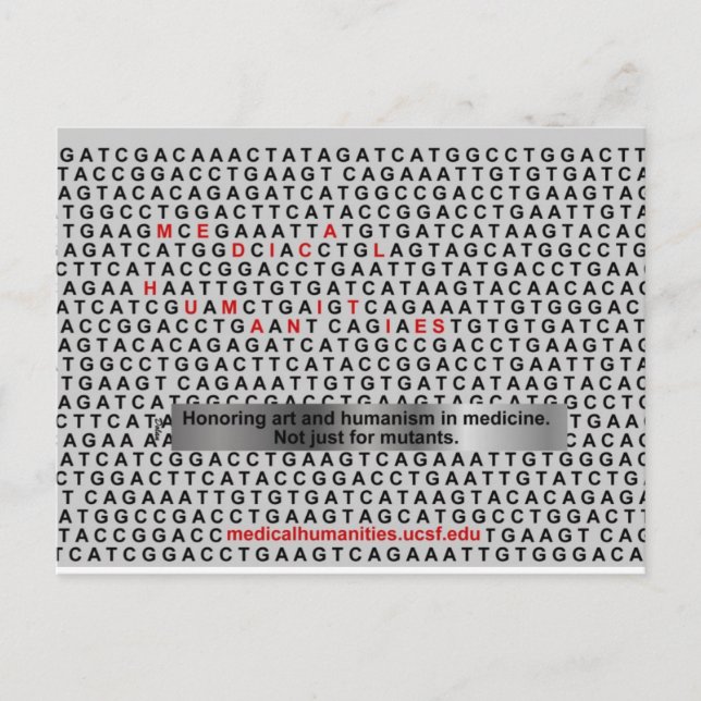 Medical Humanism DNA Postcard (Front)
