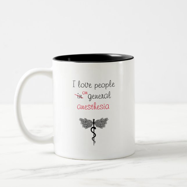 Medical humour / Anesthesiologist / Doctor Two-Tone Coffee Mug (Left)