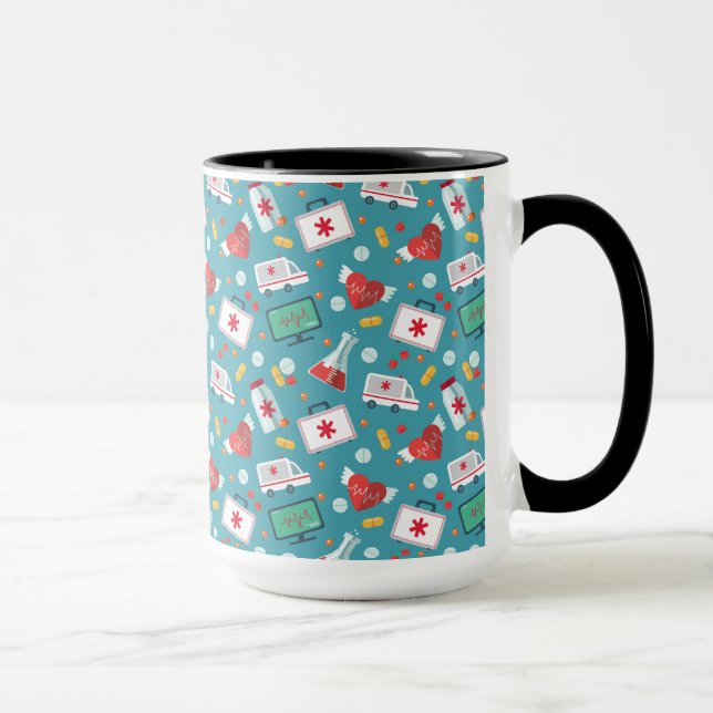 Medical Icon Pattern Mug (Right)