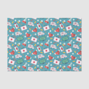 Medical Icon Pattern Tissue Paper