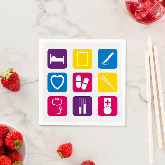 Medical Icons Paper Napkins (Creator Uploaded)