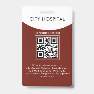 Medical ID Badge – Hospital Security Access Card