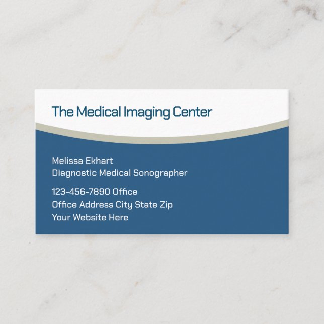 Medical Imaging Diagnostic Medical Sonographer Business Card (Front)