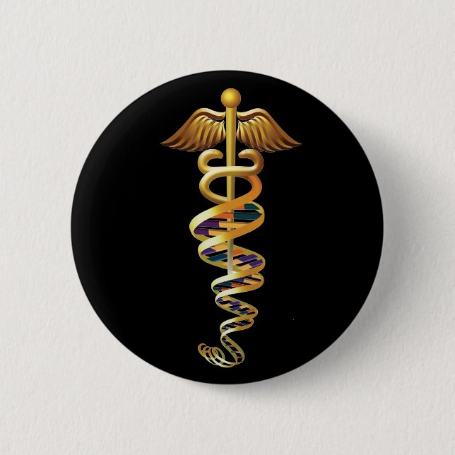 Medical Insignia 2 Inch Round Button (Front)