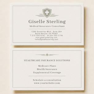 Medical Insurance Consultant Business Card