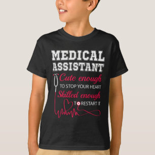 Medical Istant Cute Nurse Stop Heart Male Female N T-Shirt