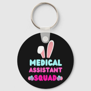 Medical Istant Squad Bunny Ear Easter Costume Eggs Keychain