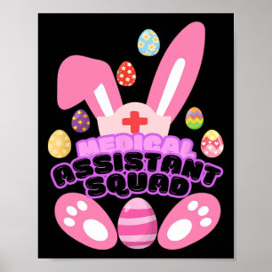 Medical Istant Squad Bunny Easter Day Rabbit  Poster