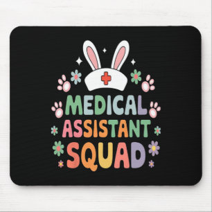 Medical Istant Squad Easter Bunny Costume Eggs Mouse Pad