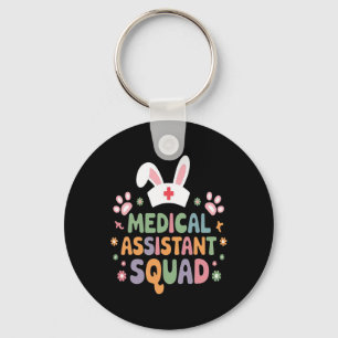 Medical Istant Squad Easter Bunny Eggs Funny Easte Keychain