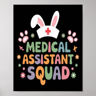 Medical Istant Squad Easter Bunny Eggs Funny Easte Poster
