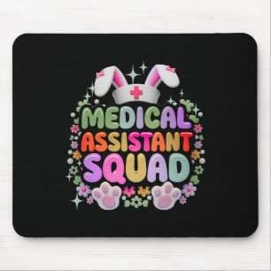 Medical Istant Squad Funny Cute Easter Day Bunny E Mouse Pad