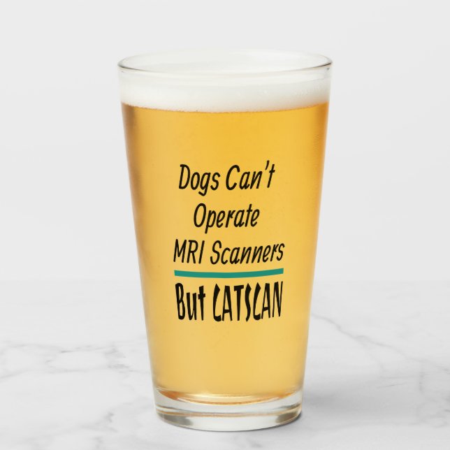 Medical Joke Dogs and Cats Dad Joke Funny Glass (Front Filled)