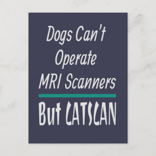 Medical Joke Dogs and Cats Dad Joke Funny Postcard