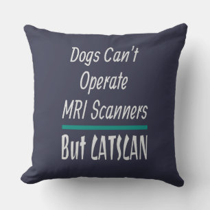Medical Joke Dogs and Cats Dad Joke Funny Throw Pillow
