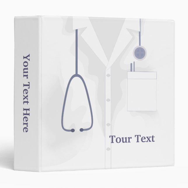 Medical Lab Coat Jacket Custom Binder (Front/Spine)