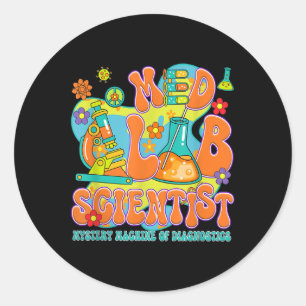 Medical Lab Scientist Retro Lab Week Run 2025 Mls  Classic Round Sticker