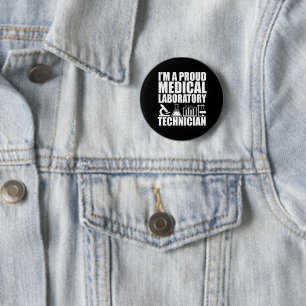 Medical lab tech laboratory technician 2 inch round button