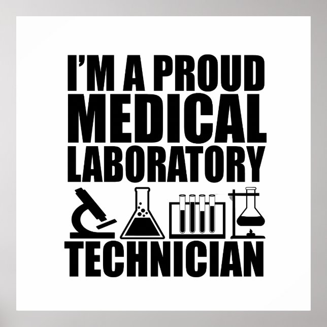 Medical lab tech laboratory technician poster (Front)