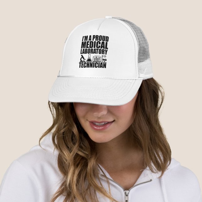 Medical lab tech laboratory technician trucker hat (In Situ)