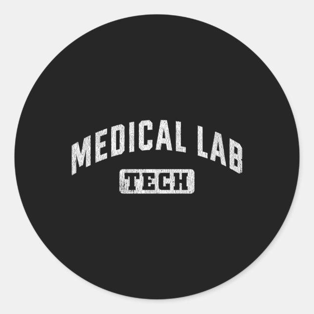 Medical Lab Tech Laboratory Technologist Technicia Classic Round Sticker (Front)