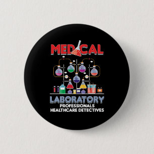 Medical Laboratory Lab Technician Medicine Test Tu 2 Inch Round Button