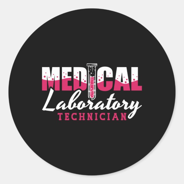 Medical Laboratory Technician Chemist Lab Tech Classic Round Sticker (Front)