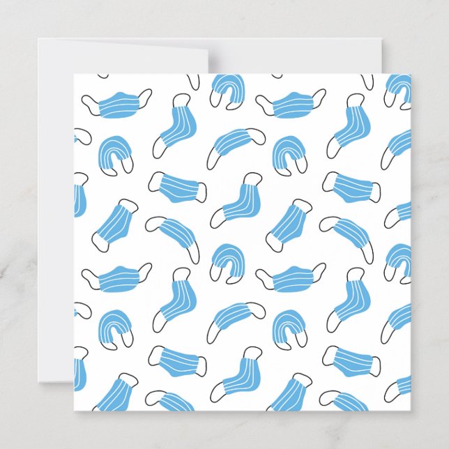 Medical mask pattern magnetic invitation (Front)